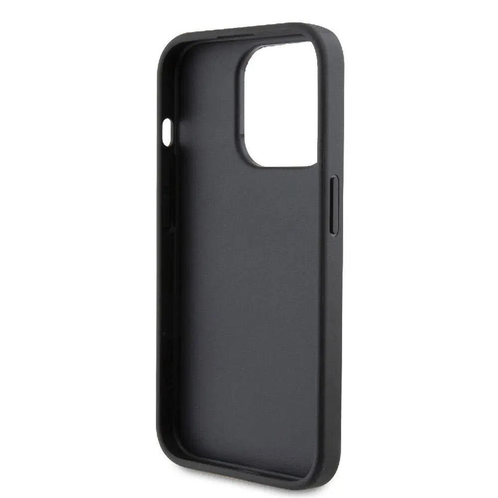 iPhone 15 Pro Kartlıklı Saffiano Kılıf - Karl Lagerfeld Metal Logo