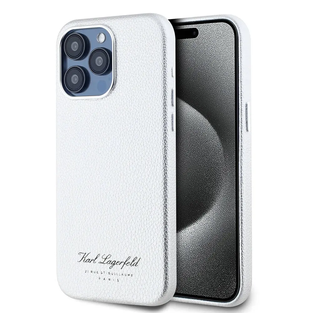 iPhone 15 Pro Kılıf KL Yazılı Hotel Kapak - Karl Lagerfeld