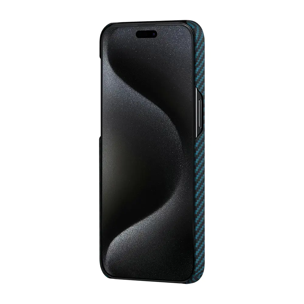 iPhone 15 Pro MagSafe Uyumlu Aramid Fiber Kılıf - Pitaka Ultra-Slim Classic