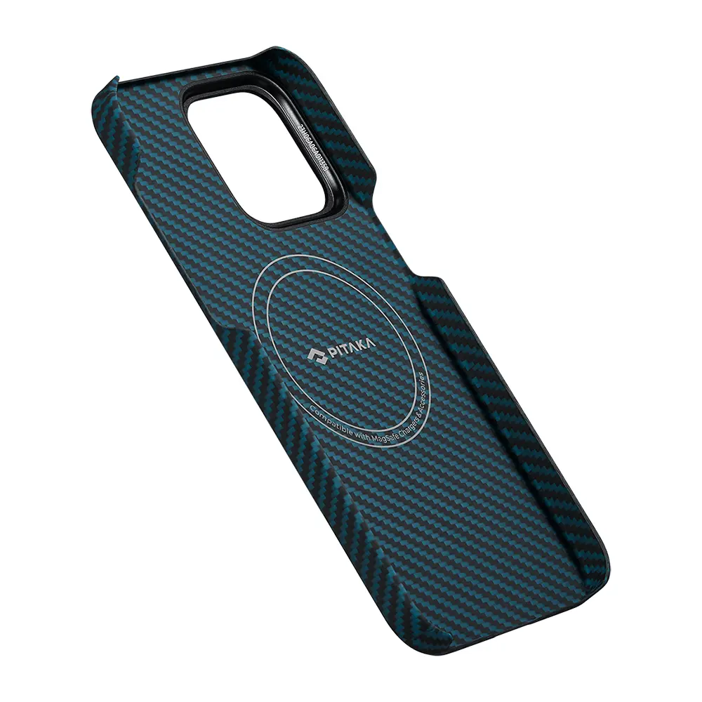 iPhone 15 Pro MagSafe Uyumlu Aramid Fiber Kılıf - Pitaka Ultra-Slim Classic