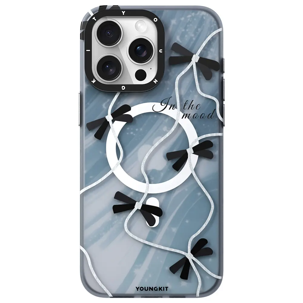 iPhone 15 Pro MagSafe Uyumlu Çift Katmanlı Kılıf - Youngkit Star&Butterfly