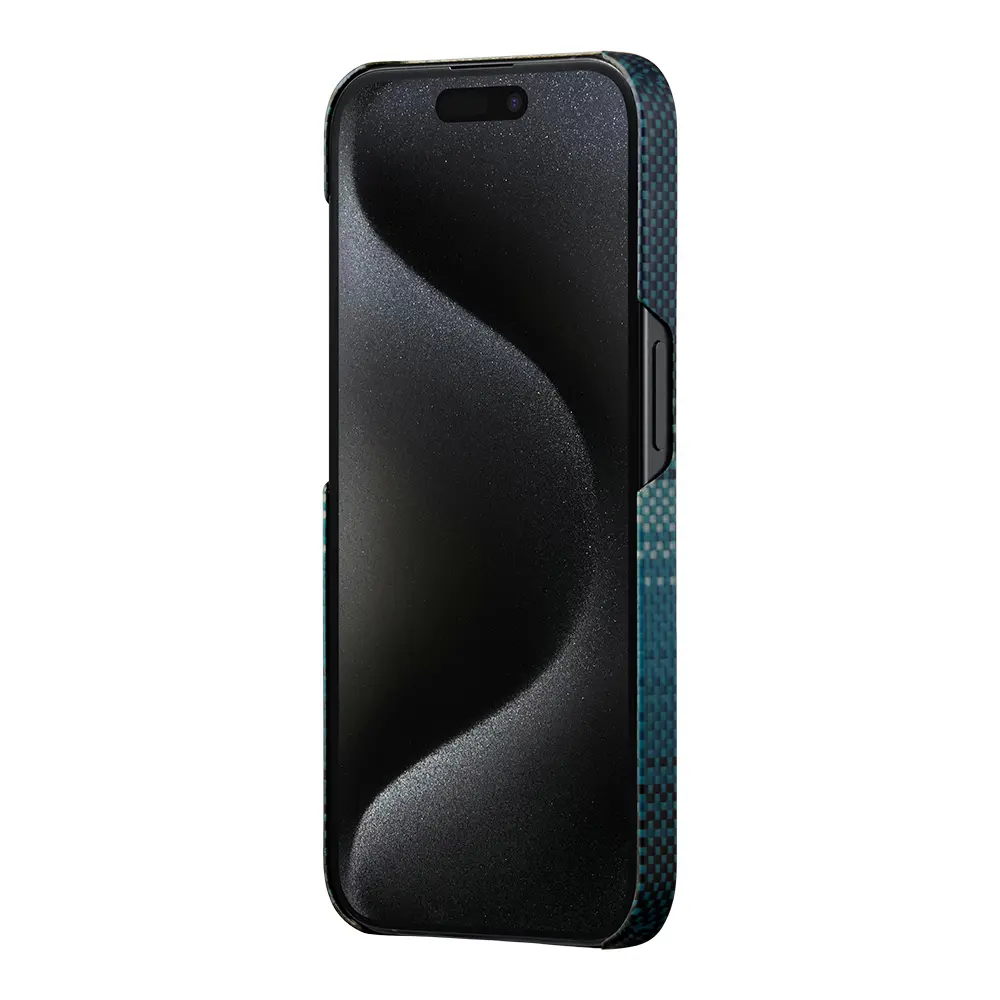 iPhone 15 Pro MagSafe Uyumlu Aramid Fiber Kılıf - Pitaka Sunset-Moonrise Moonrise