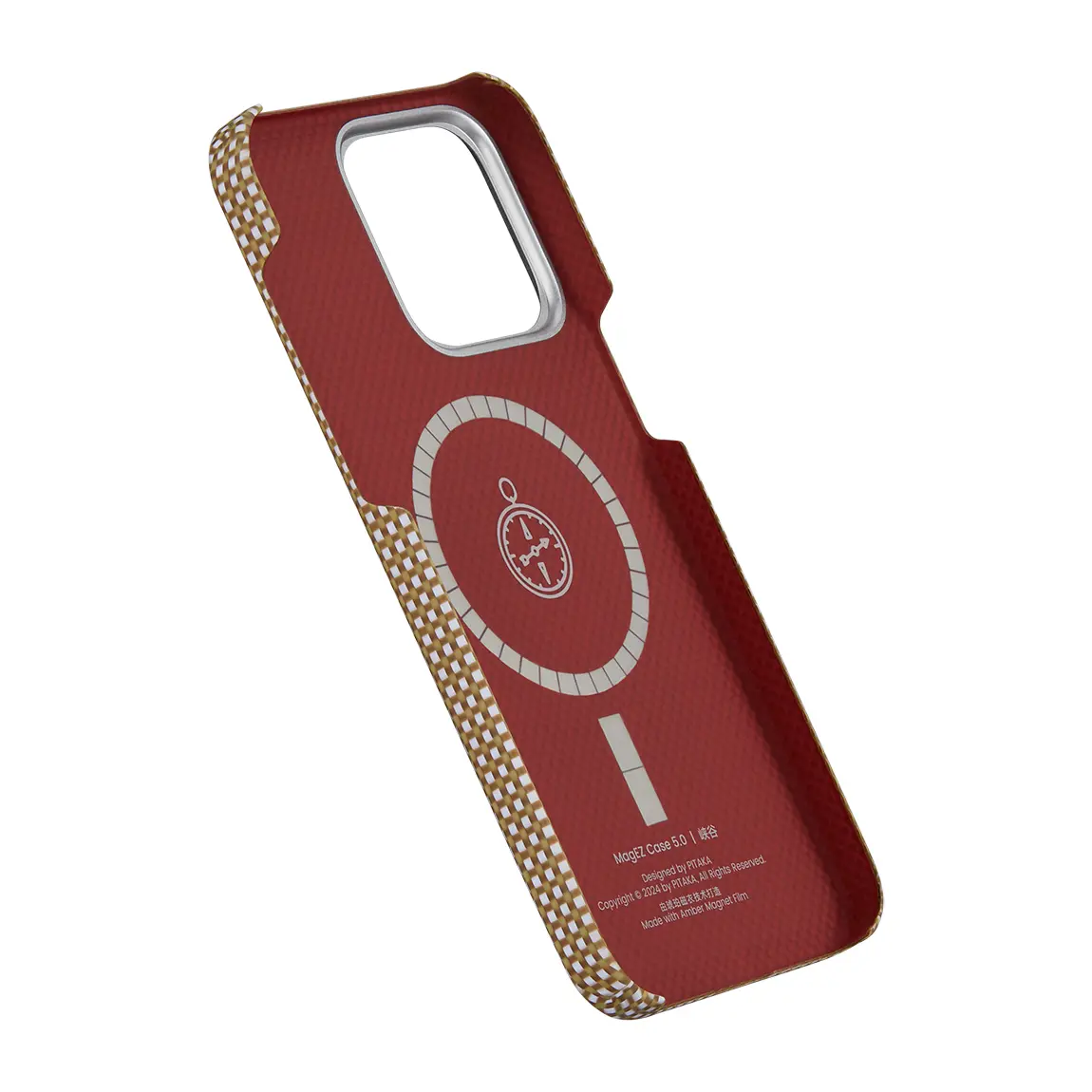 iPhone 15 Pro MagSafe Uyumlu Aramid Fiber Kılıf - Pitaka Ultra-Slim Classic Canyon