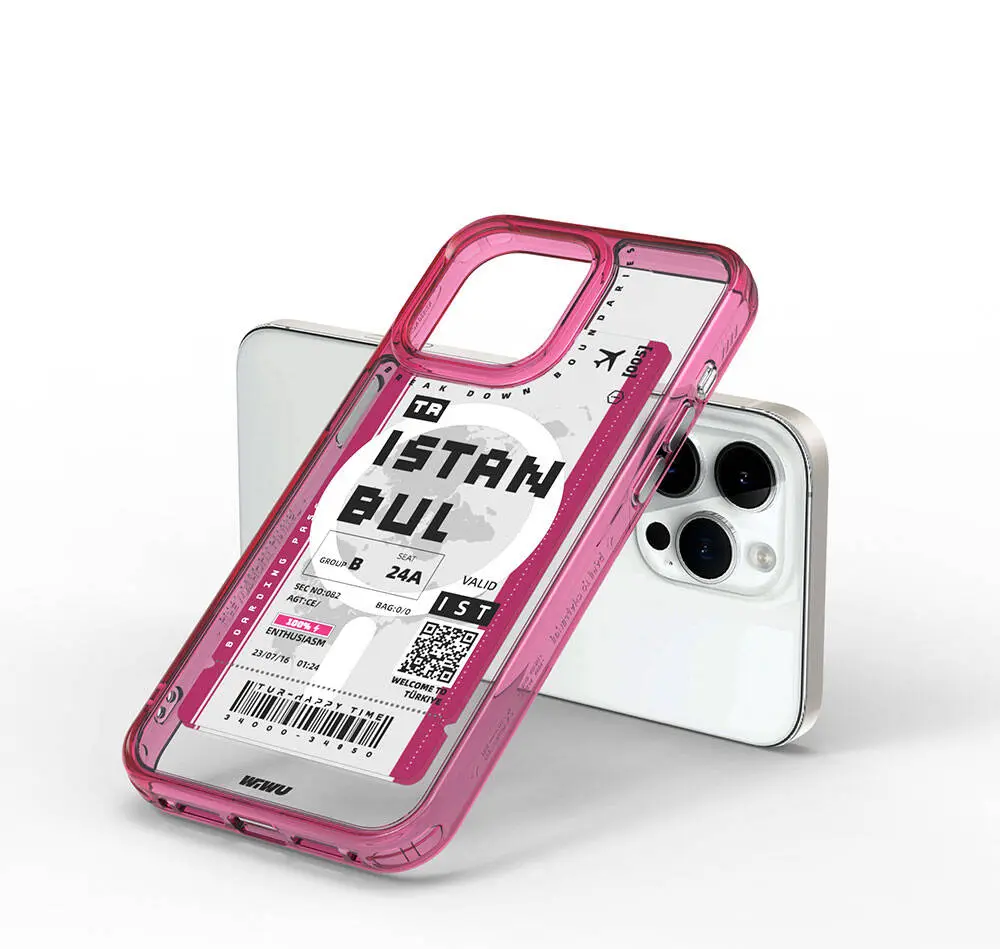 iPhone 15 Pro MagSafe Uyumlu Şeffaf Kılıf - Wiwu B Serisi