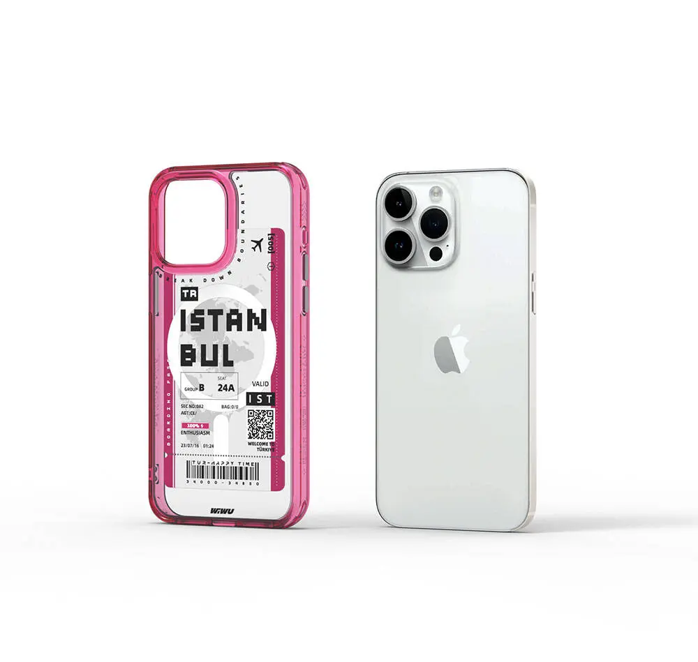 iPhone 15 Pro MagSafe Uyumlu Şeffaf Kılıf - Wiwu B Serisi