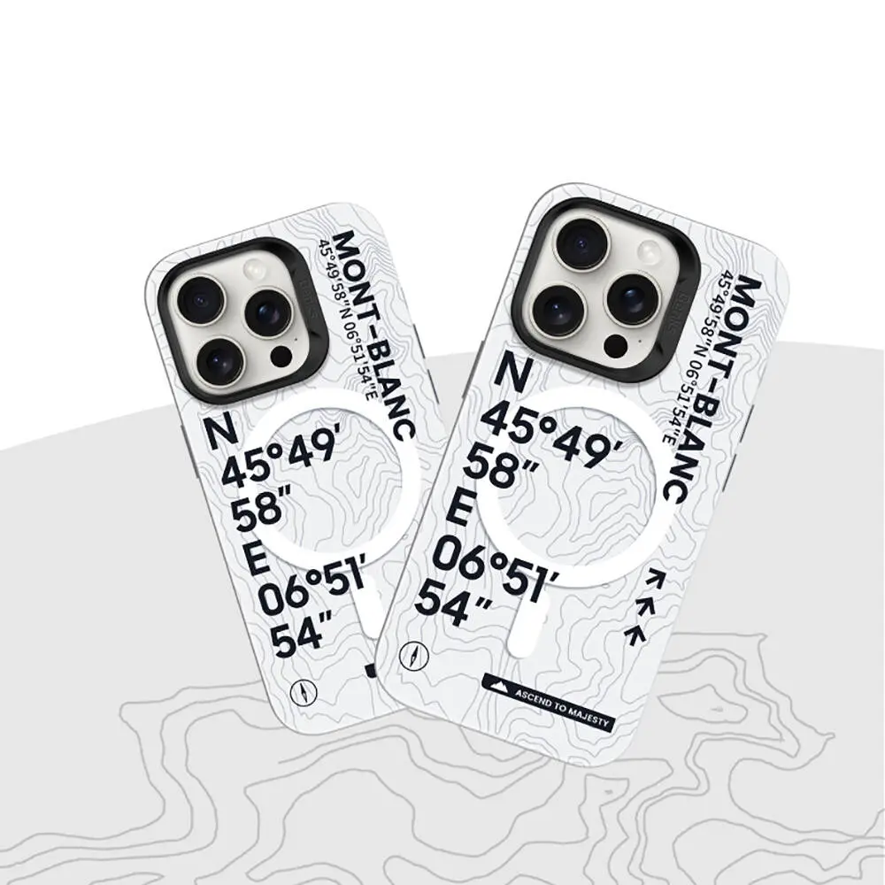 iPhone 15 Pro MagSafe Uyumlu Koordinat Desenli Kılıf - Benks Summit