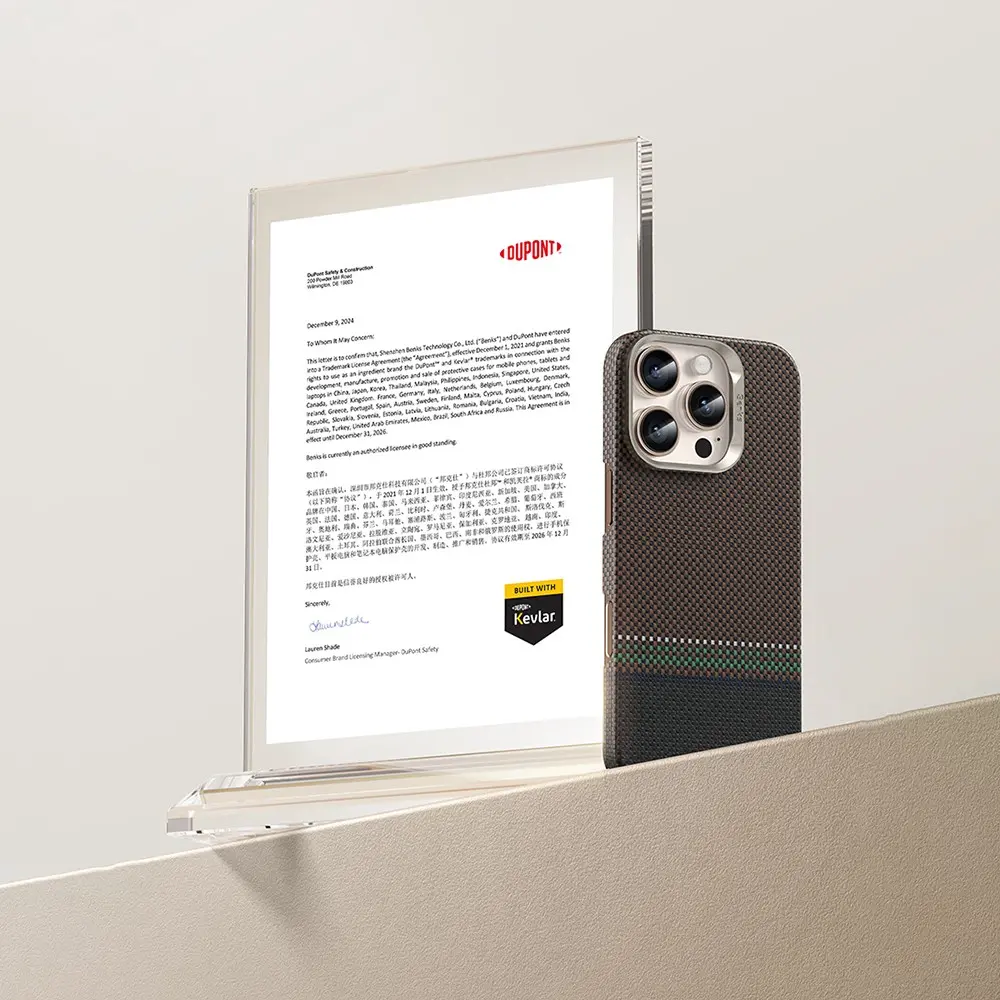 iPhone 15 Pro MagSafe Uyumlu Kevlar Kılıf - Benks Prestige ArmorAir