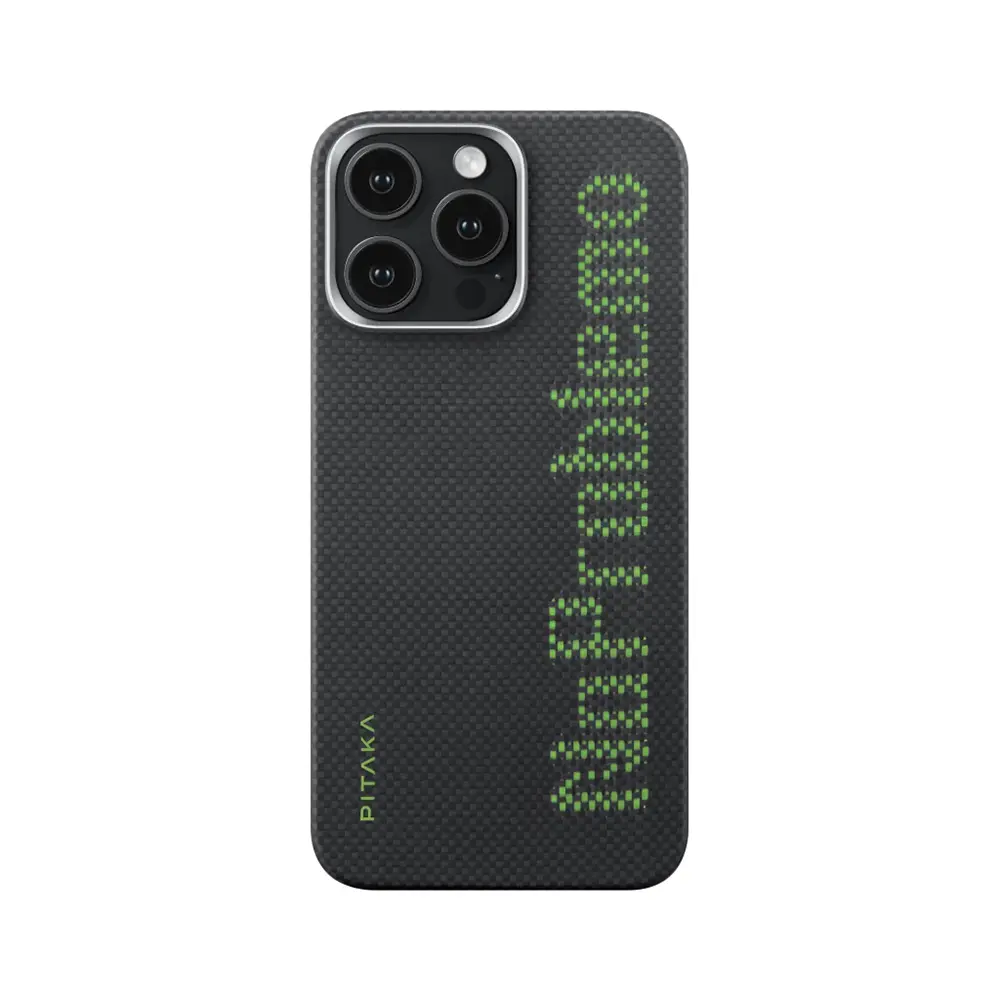 iPhone 15 Pro MagSafe Uyumlu Aramid Fiber Kılıf - Pitaka Tactile Woven Aries