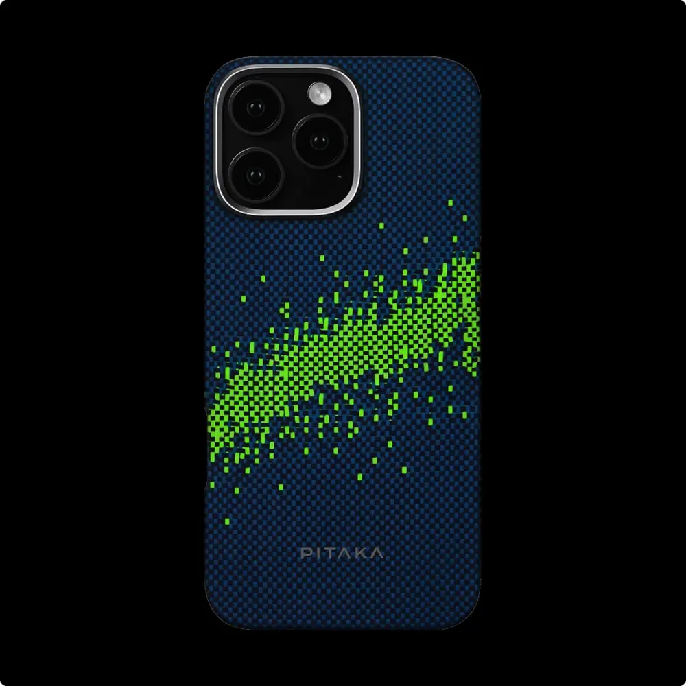 iPhone 15 Pro MagSafe Uyumlu Aramid Fiber Kılıf - Pitaka Tactile Woven Starpeak Milky Way