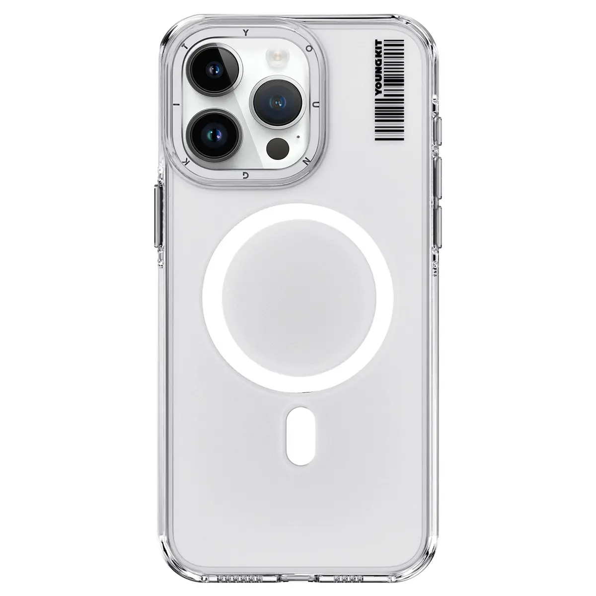 iPhone 15 Pro MagSafe Uyumlu Şeffaf Kılıf - Youngkit Crystal Shield
