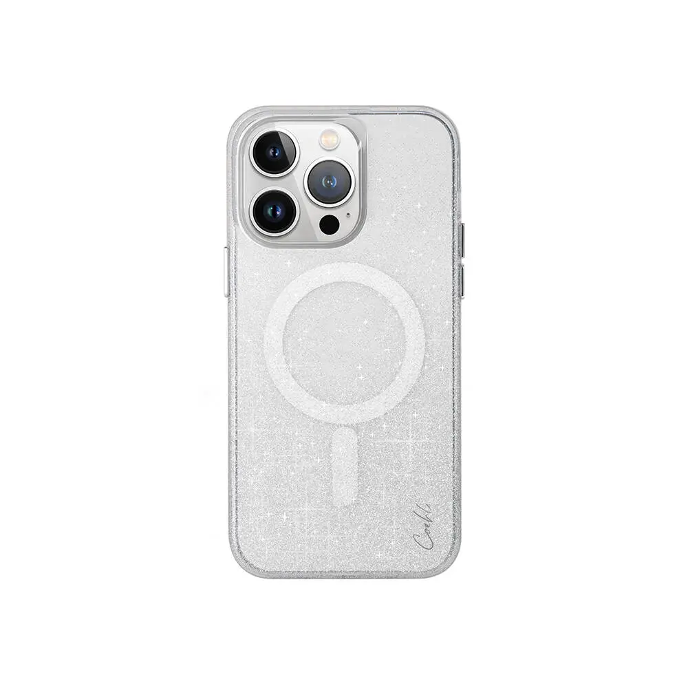 iPhone 15 Pro MagSafe Uyumlu Simli Arka Yüzey Kılıf - Coehl Lumino