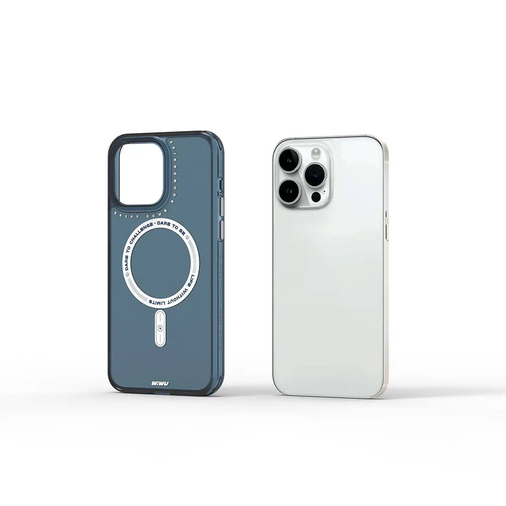 iPhone 15 Pro MagSafe Uyumlu Şeffaf Kılıf - Wiwu Basic Color J