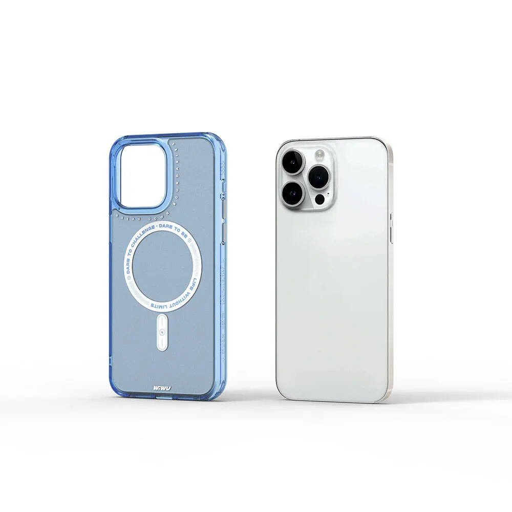 iPhone 15 Pro MagSafe Uyumlu Şeffaf Kılıf - Wiwu Basic Color J