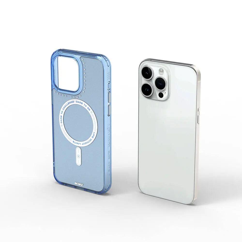 iPhone 15 Pro MagSafe Uyumlu Şeffaf Kılıf - Wiwu Basic Color J