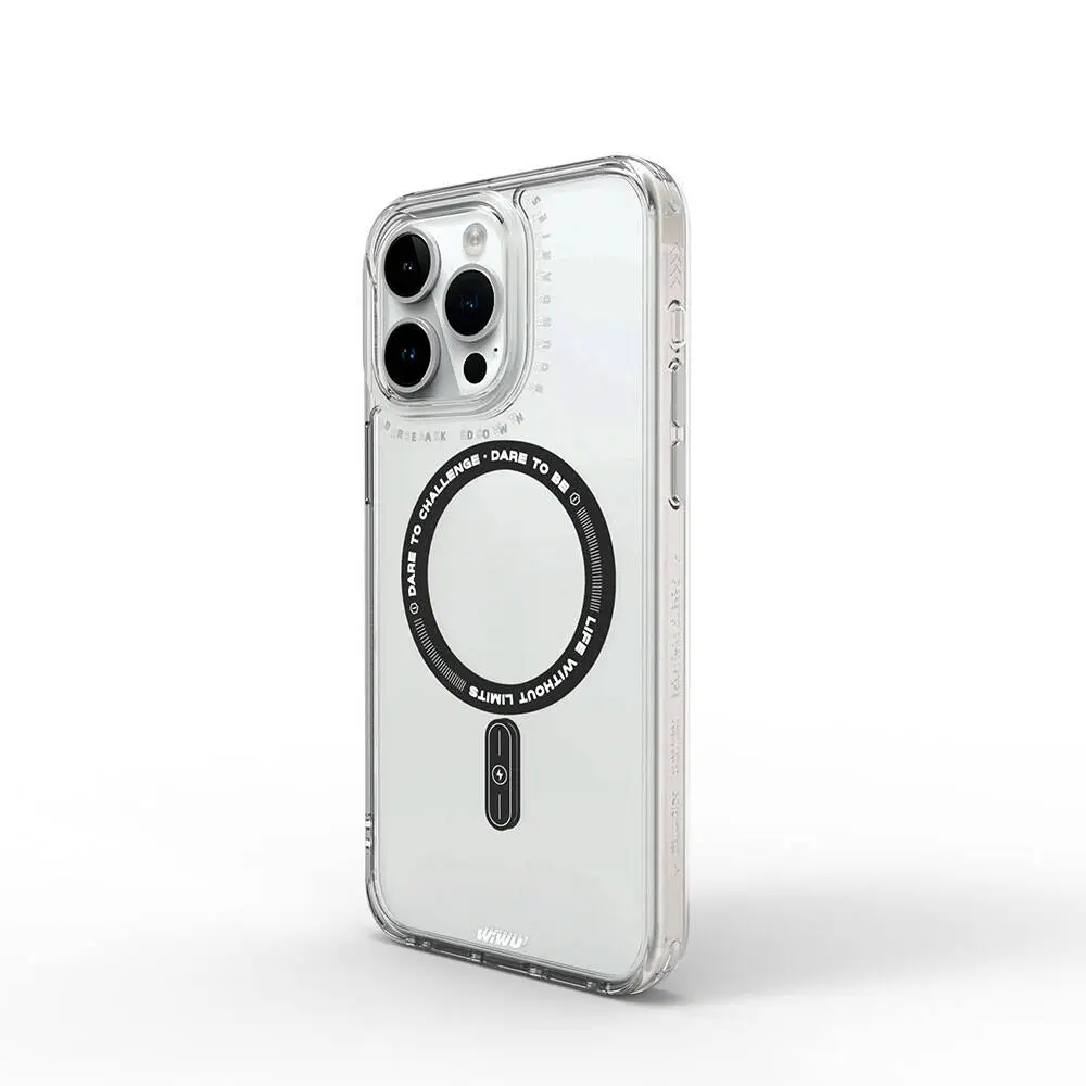 iPhone 15 Pro MagSafe Uyumlu Şeffaf Kılıf - Wiwu Basic Color J