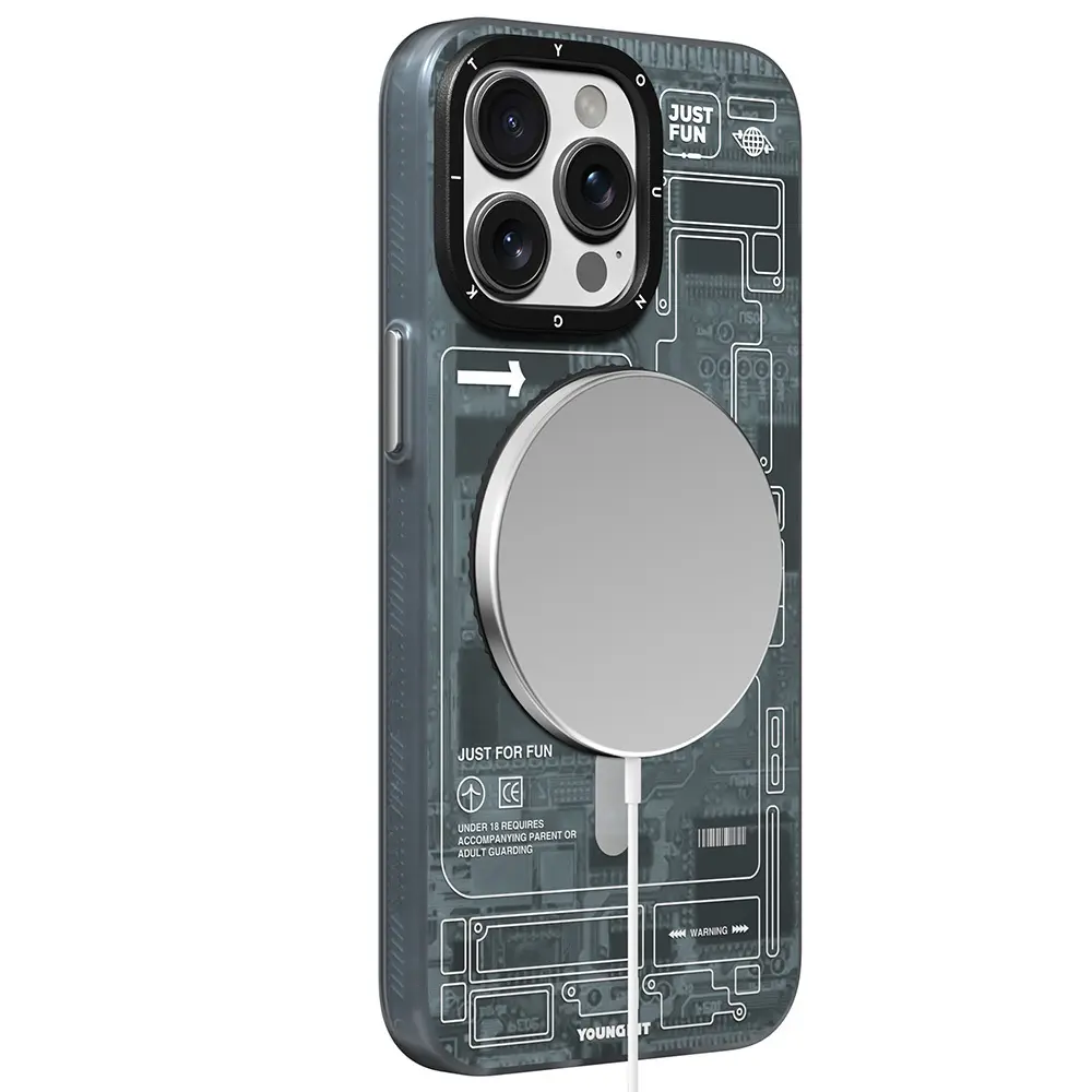 iPhone 15 Pro MagSafe Uyumlu 360° Standlı Kılıf - Youngkit Technology