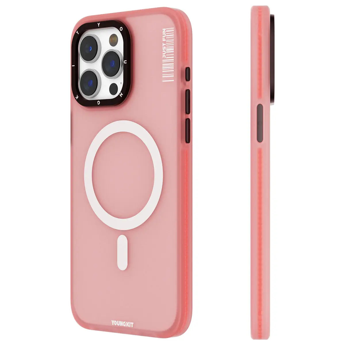 iPhone 15 Pro MagSafe Uyumlu Şeffaf Kılıf - Youngkit Colored Sand