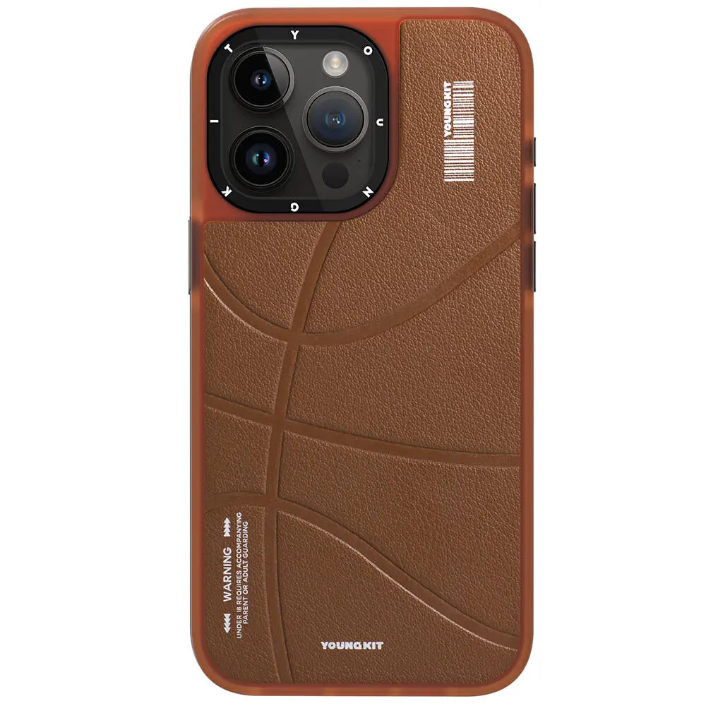 iPhone 15 Pro MagSafe Uyumlu Deri Kılıf - Youngkit Backboard