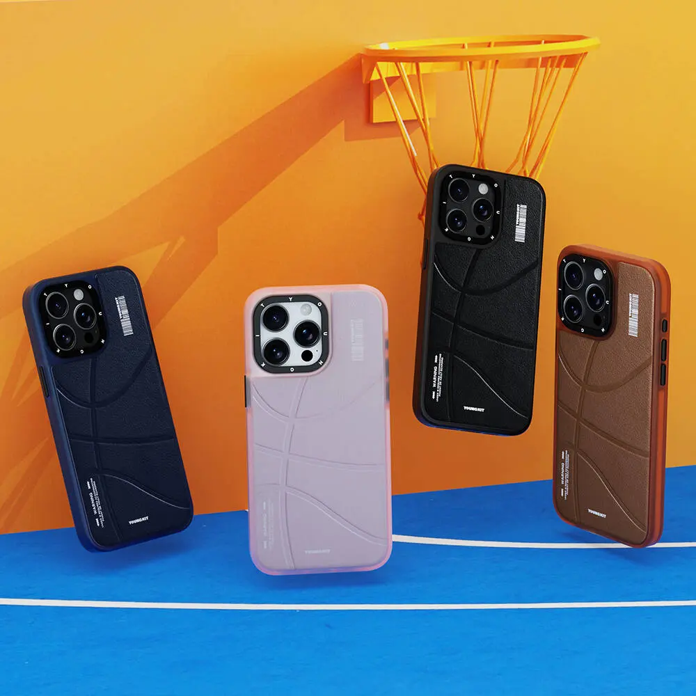 iPhone 15 Pro MagSafe Uyumlu Deri Kılıf - Youngkit Backboard