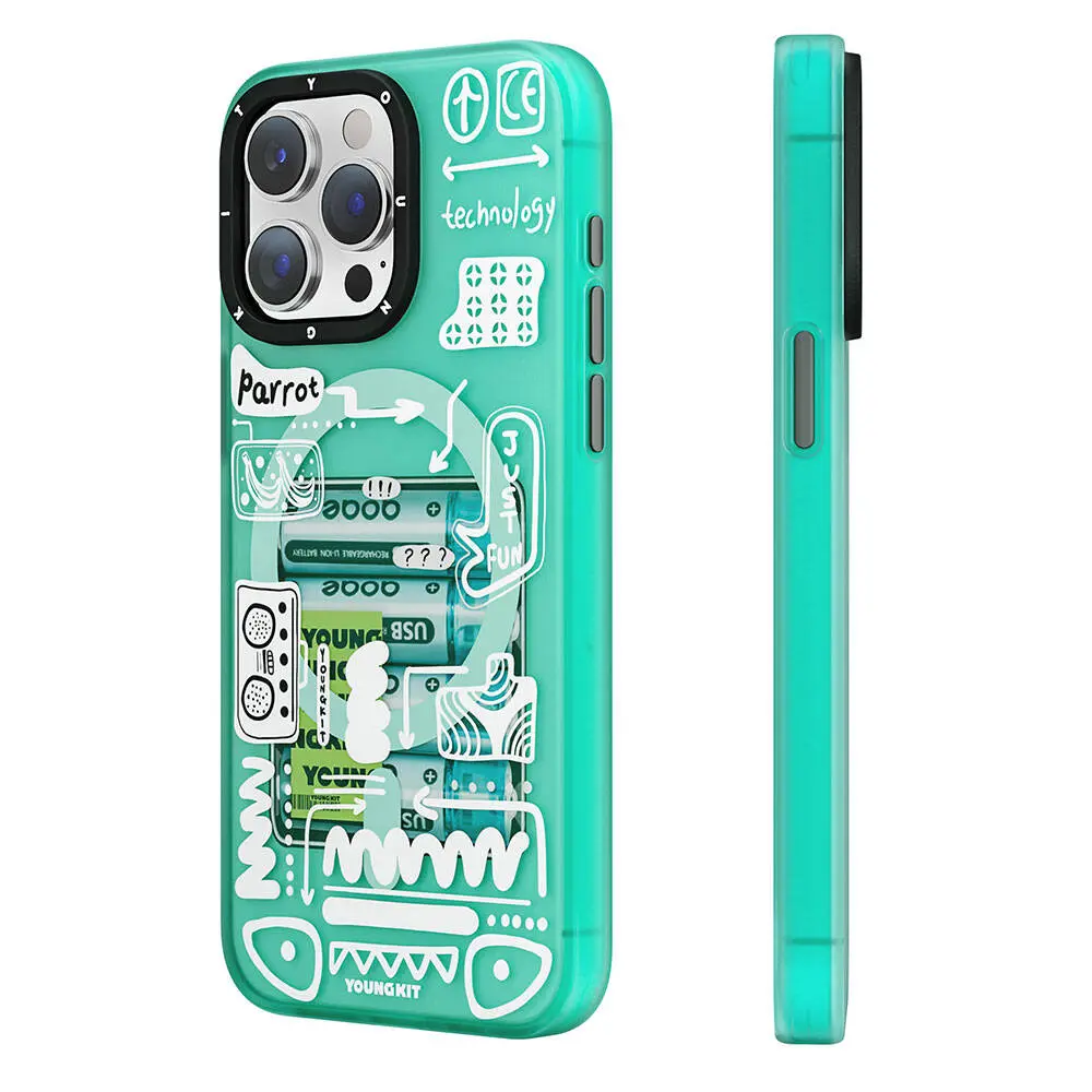 iPhone 15 Pro MagSafe Uyumlu Kılıf - Youngkit Dark Matter