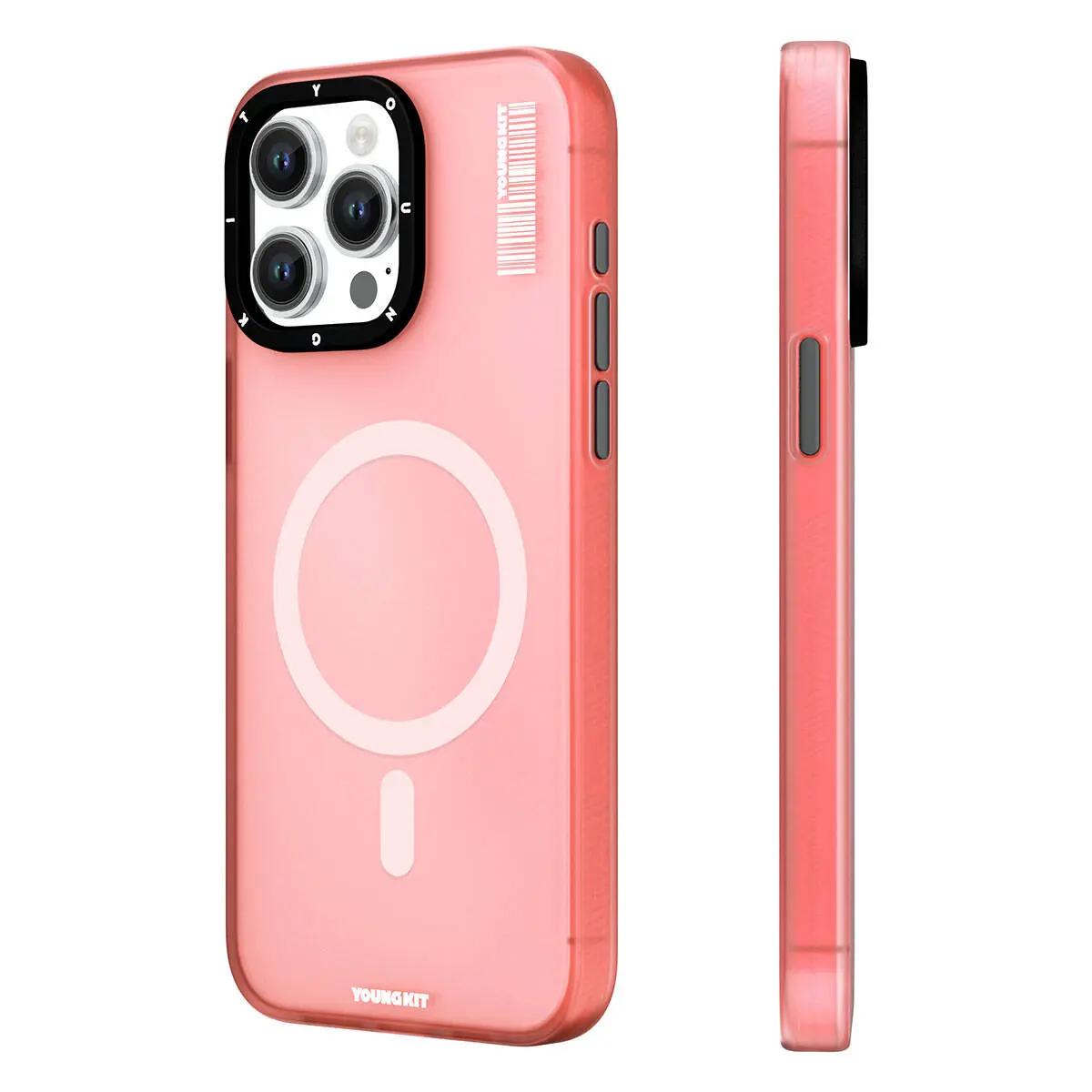 iPhone 15 Pro MagSafe Uyumlu Şeffaf Kılıf - Youngkit Hidden Sand