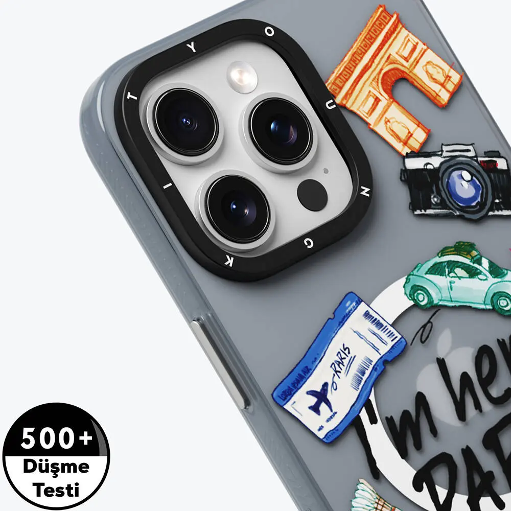 iPhone 15 Pro MagSafe Uyumlu Kılıf - Youngkit in Paris Serisi