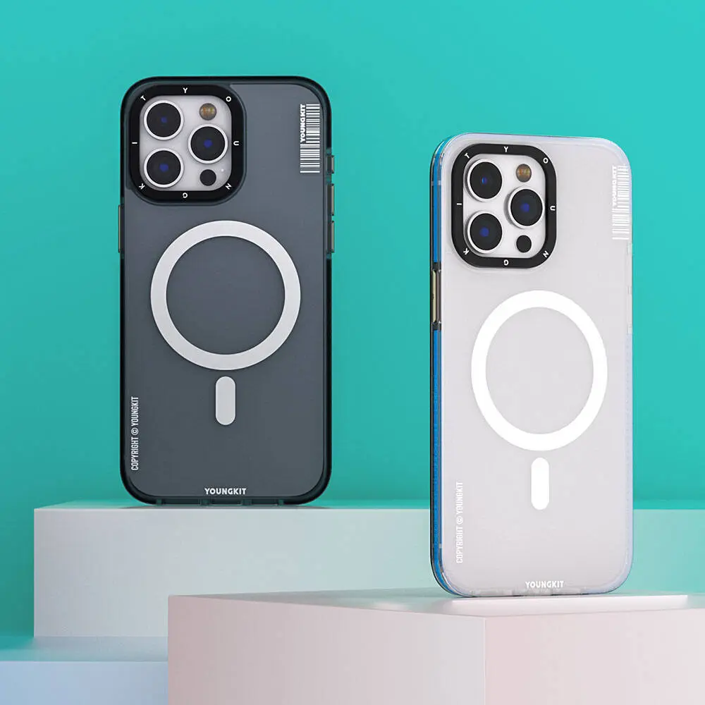 iPhone 15 Pro MagSafe Uyumlu Şeffaf Kılıf - Youngkit Jiansha