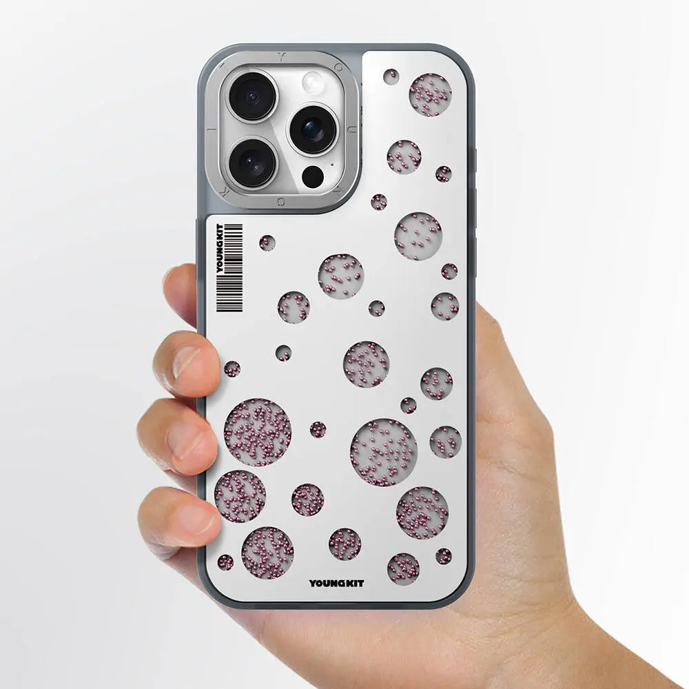 iPhone 15 Pro MagSafe Uyumlu Kılıf - Youngkit Quicksand Beads
