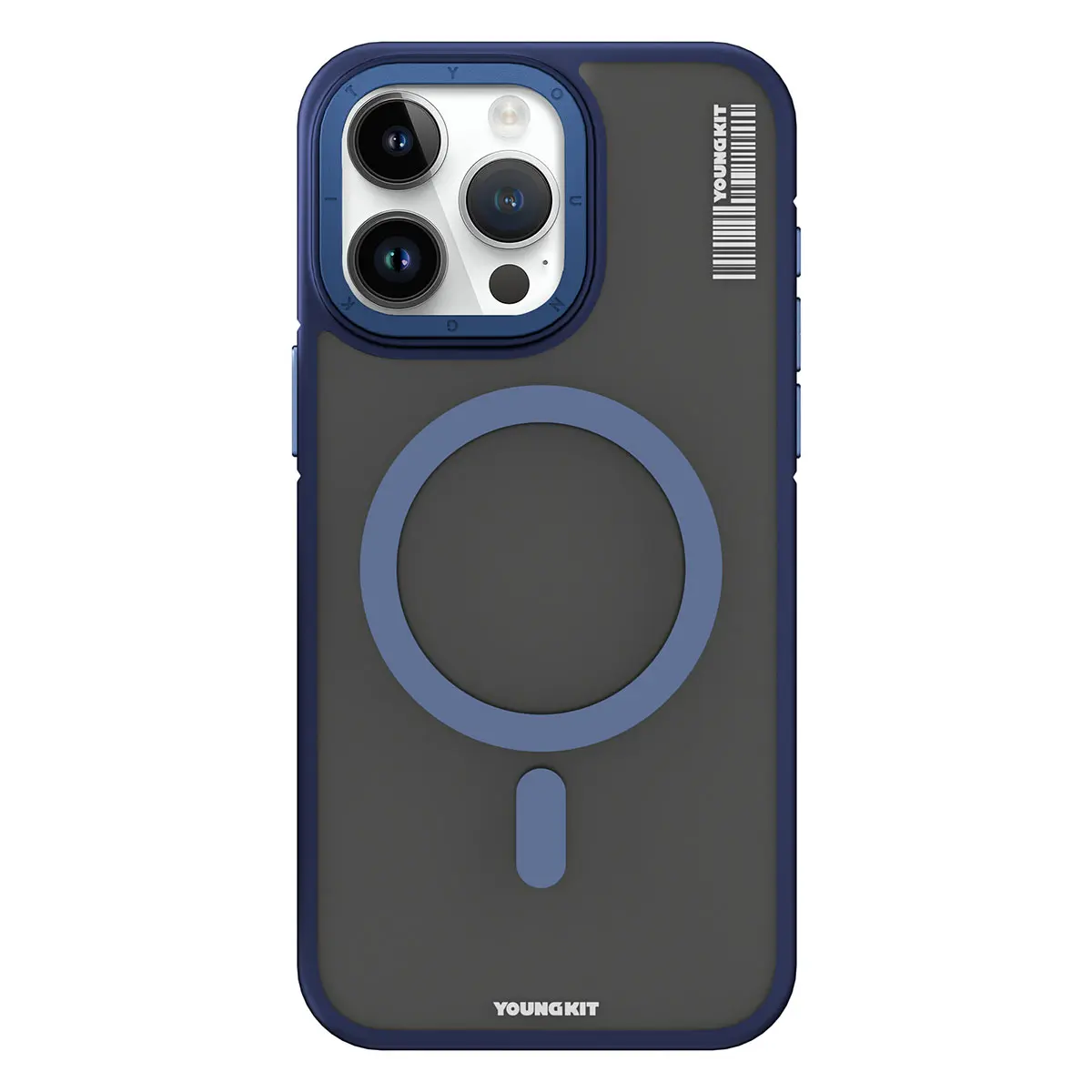 iPhone 15 Pro MagSafe Uyumlu Şeffaf Kılıf - Youngkit Rock Sand