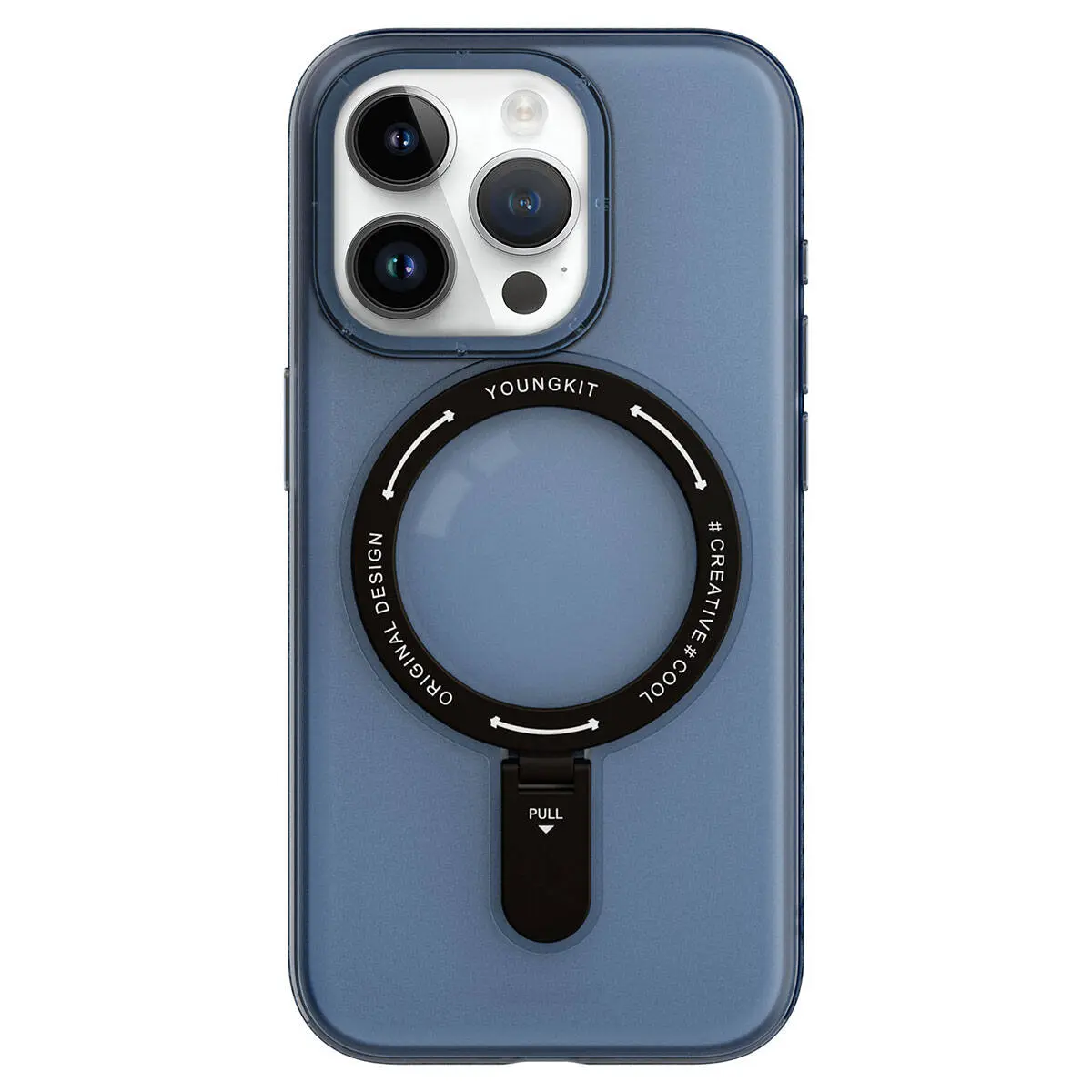 iPhone 15 Pro MagSafe Uyumlu Şeffaf Kılıf - Youngkit Rock Serisi