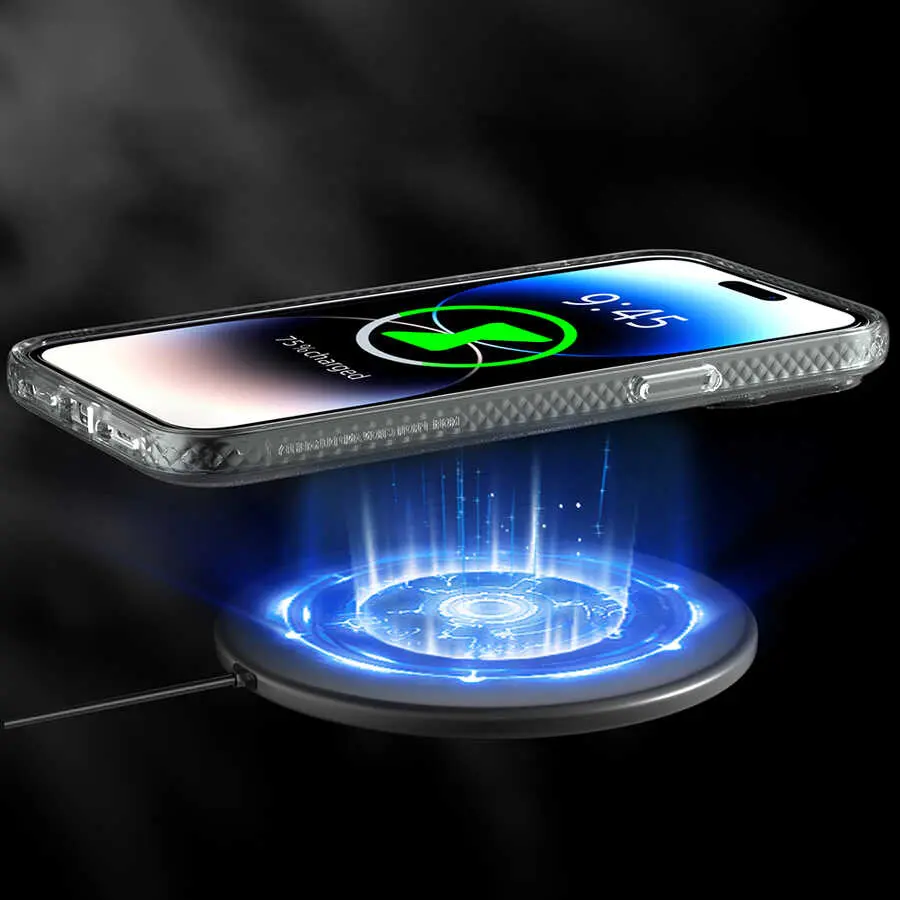 iPhone 15 Pro MagSafe Uyumlu Şeffaf Kılıf - Youngkit Rock Serisi