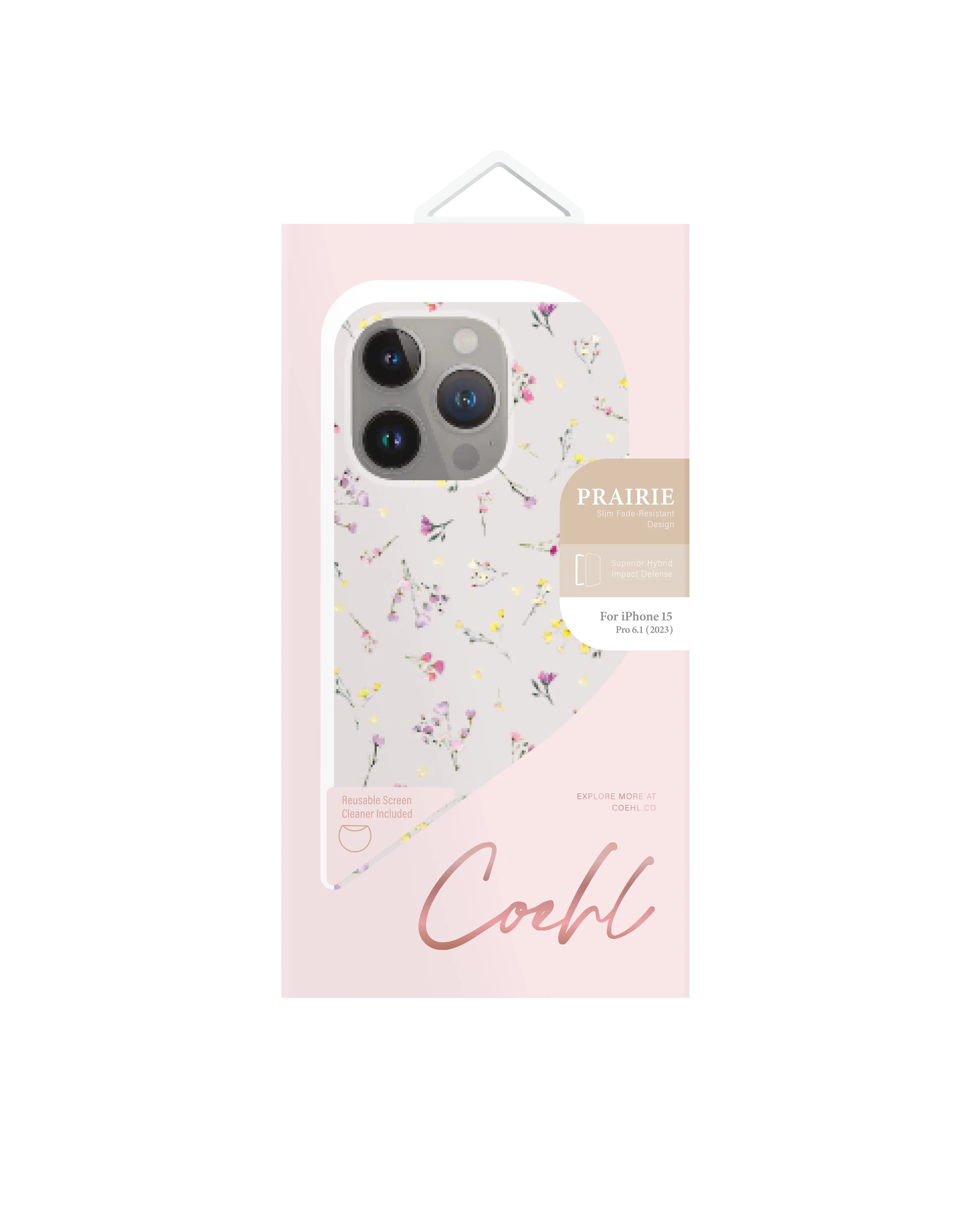 iPhone 15 Pro Çiçek Desenli Kılıf - Coehl Prairie