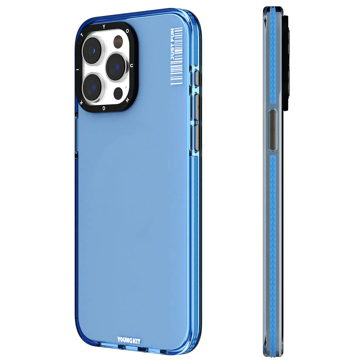 iPhone 15 Pro Şeffaf Kılıf, Pürüzsüz Düz Arka Yüzey - YoungKit Crystal Color