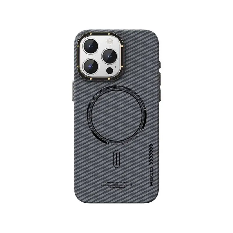 iPhone 15 Pro MagSafe Uyumlu Karbon Kılıf - Recci Machinist