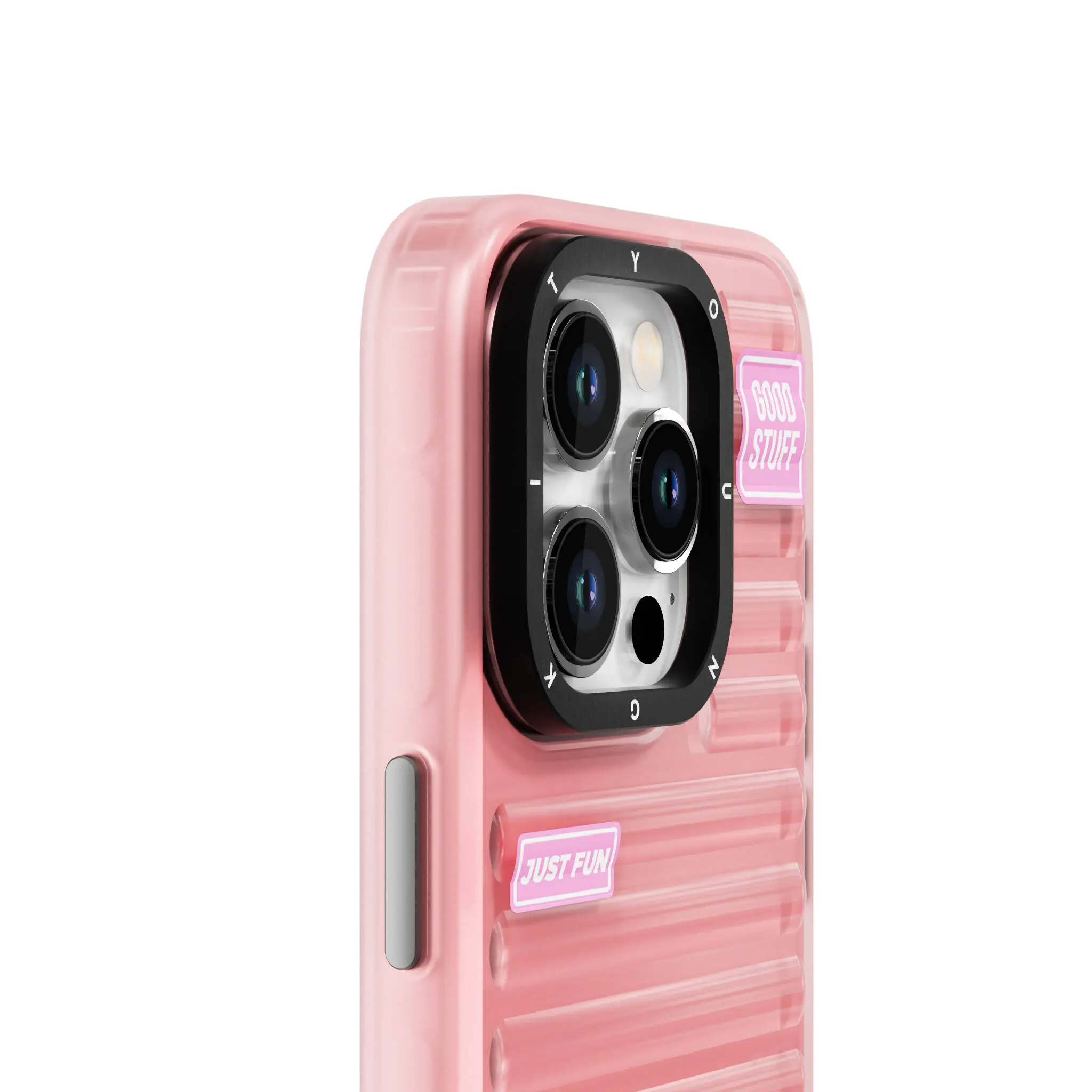 iPhone 15 Pro Şeffaf Renkli Tasarım Kılıf - YoungKit Fluorite