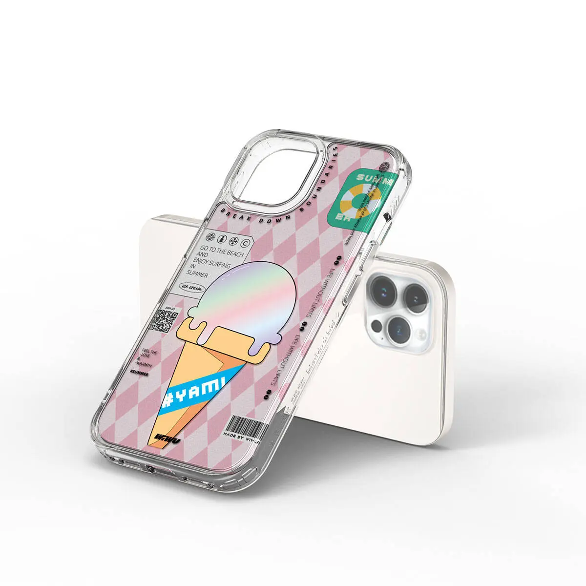 iPhone 15 Pro Max Çift Katmanlı Desenli Kılıf - Wiwu Summer Serisi