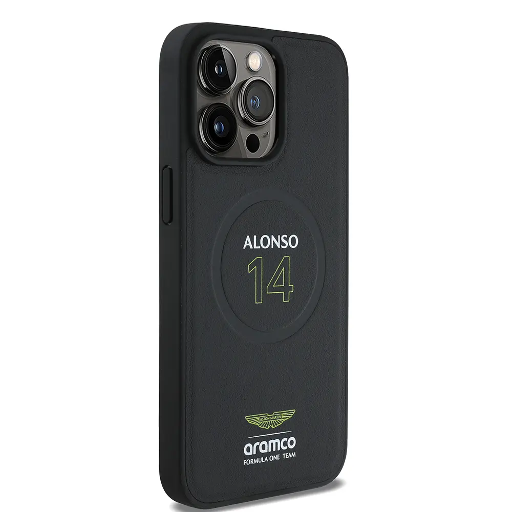iPhone 15 Pro Max MagSafe Uyumlu PU Deri Kılıf - Aston Martin Alonso 14