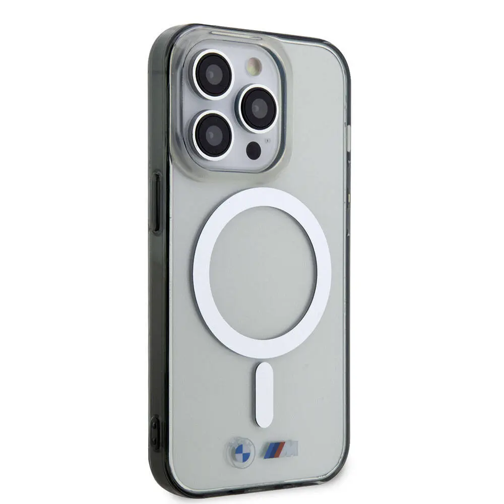 iPhone 15 Pro Max MagSafe Uyumlu Şeffaf Kılıf - BMW Silver Ring