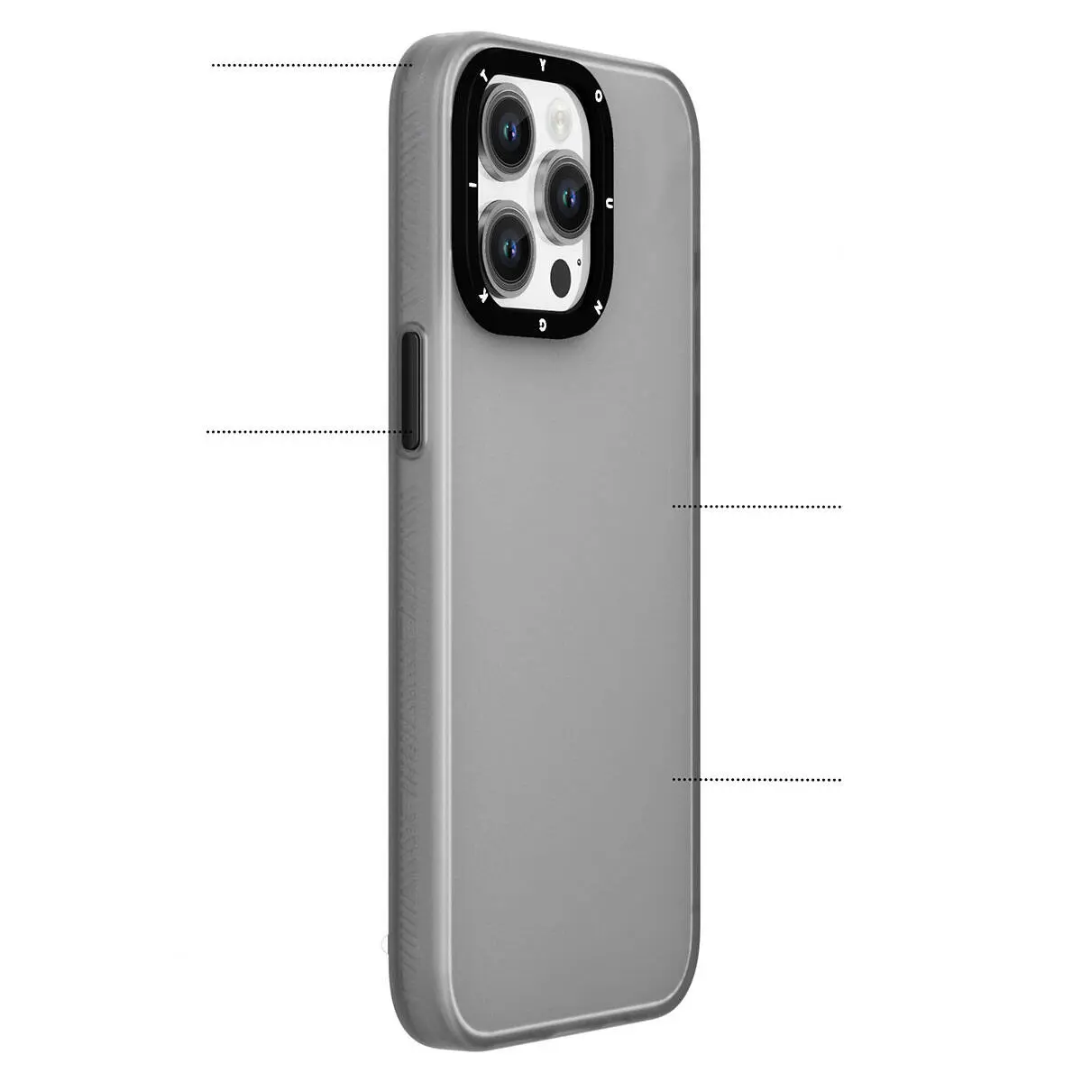 iPhone 15 Pro Max Şeffaf Buzlu Mat Kılıf - Youngkit Hidden Sand