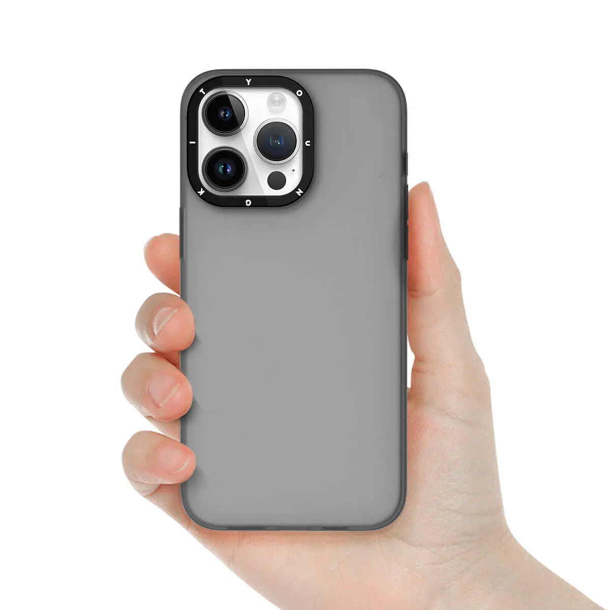 iPhone 15 Pro Max Şeffaf Buzlu Mat Kılıf - Youngkit Hidden Sand