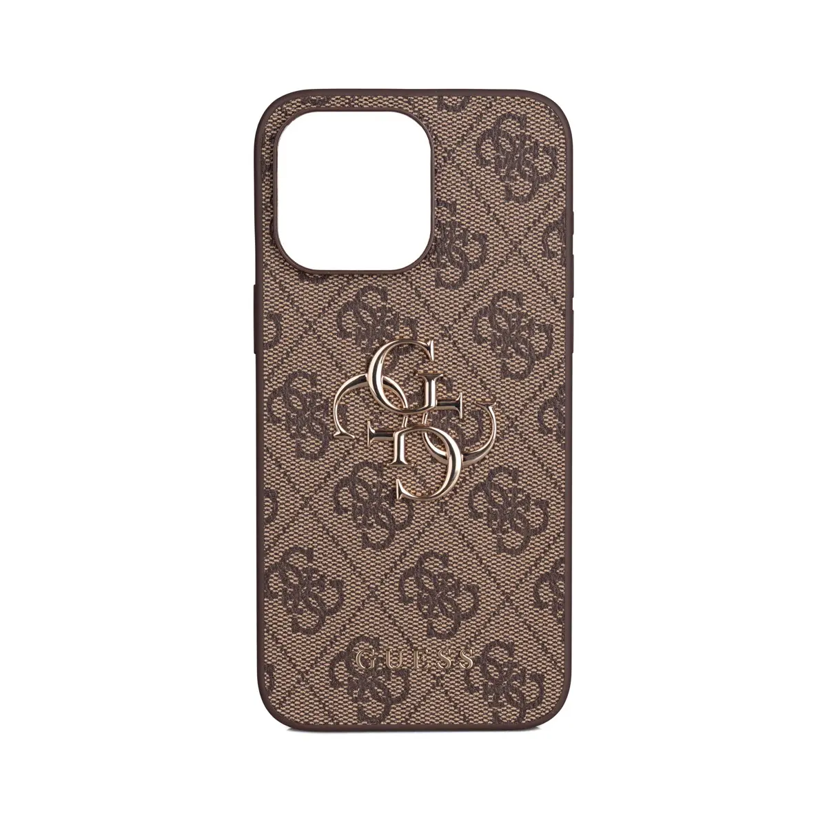 iPhone 15 Pro Max PU Deri Çapraz Askılı Kılıf - Guess 4G Metal Logo