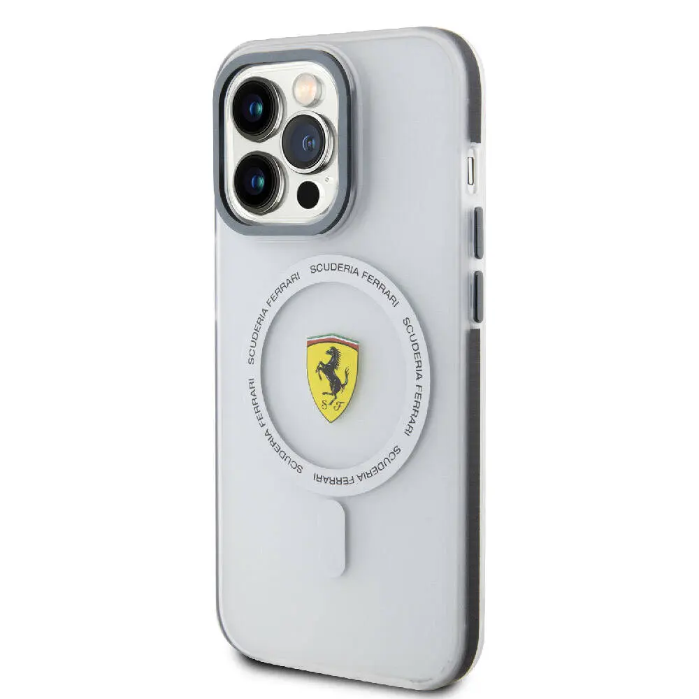 iPhone 15 Pro Max MagSafe Uyumlu Lisanslı Kılıf - Ferrari Kontrast Bumper SF Ring