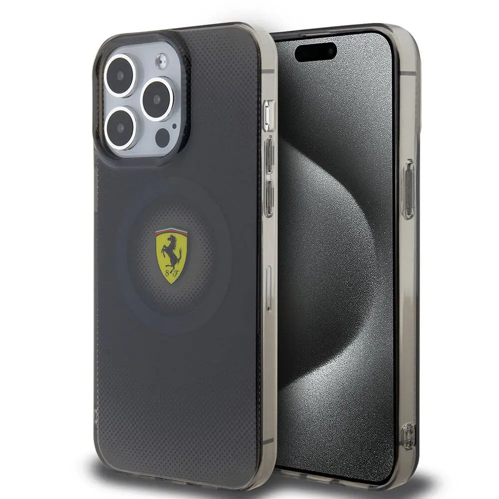iPhone 15 Pro Max MagSafe Uyumlu Lisanslı Kılıf - Ferrari Parçalanan Noktalar