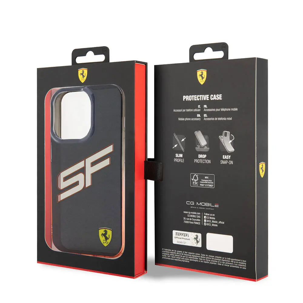 iPhone 15 Pro Max Şeffaf Kılıf, Renk Geçişli Kenarlı - Ferrari SF