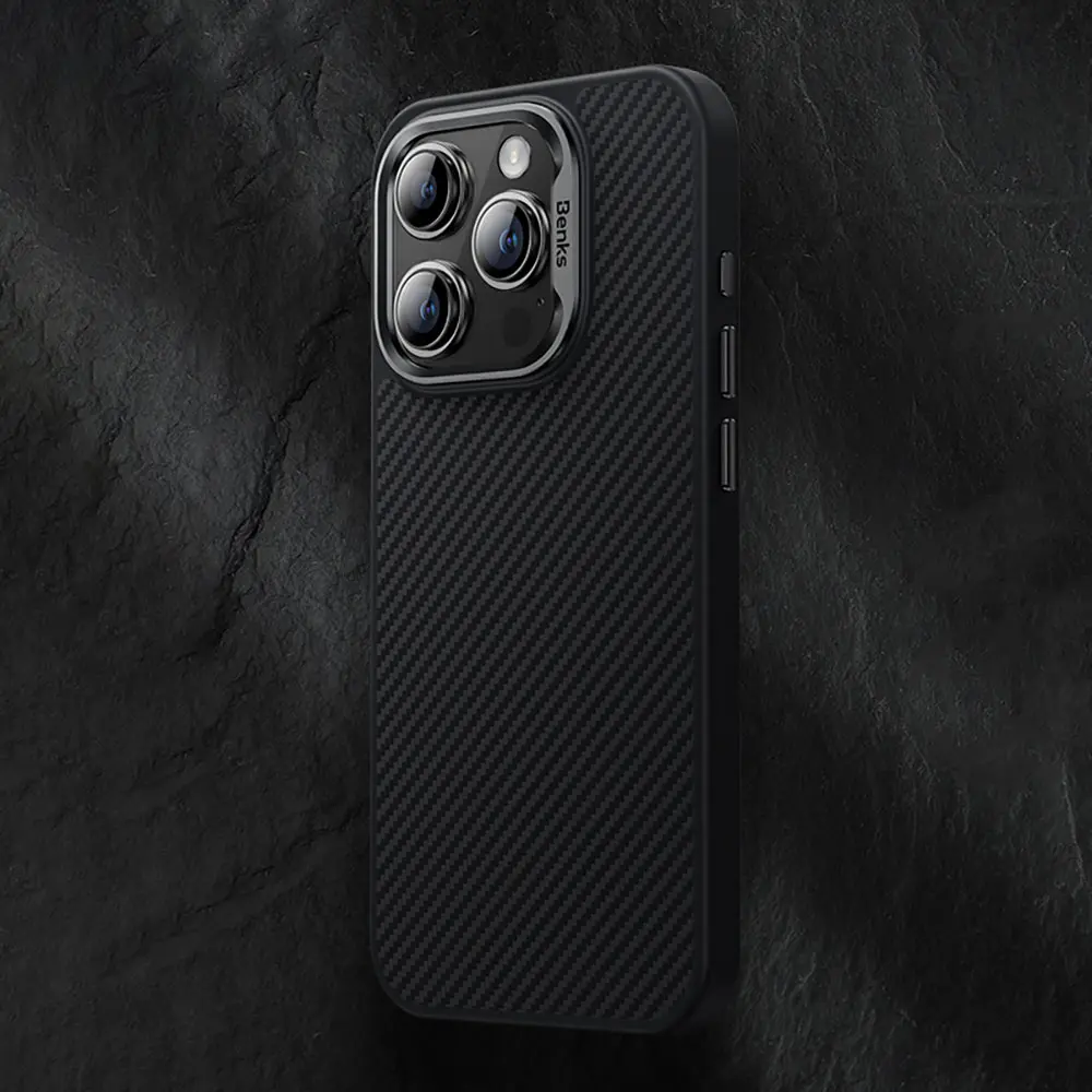 iPhone 15 Pro Max MagSafe Uyumlu Kevlar Kılıf - Benks Hybrid ArmorPro