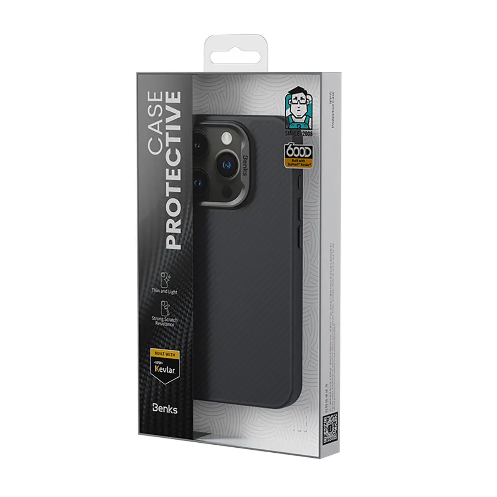 iPhone 15 Pro Max MagSafe Uyumlu Kevlar Kılıf - Benks Hybrid ArmorPro