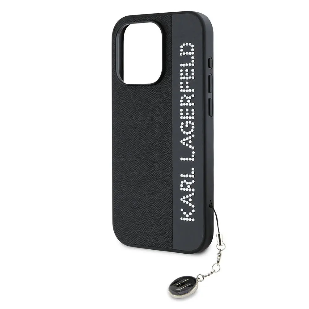 iPhone 15 Pro Max Uyumlu Taşlı Saffiano Kılıf - Karl Lagerfeld KL