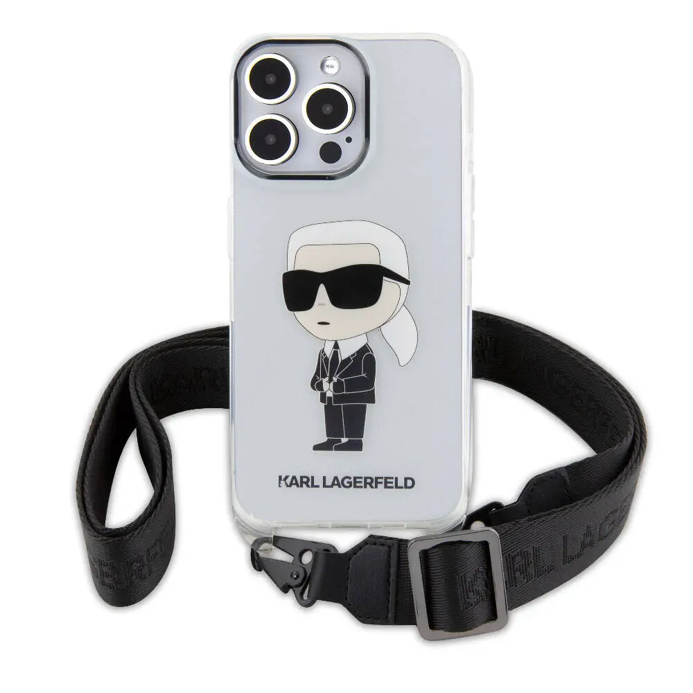 iPhone 15 Pro Max Boyun Askılı Kılıf - Karl Lagerfeld Karl İkonik Crossbody