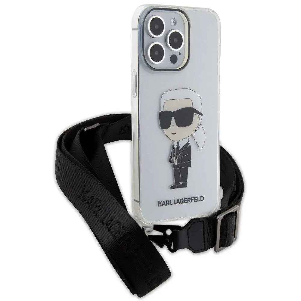iPhone 15 Pro Max Boyun Askılı Kılıf - Karl Lagerfeld Karl İkonik Crossbody