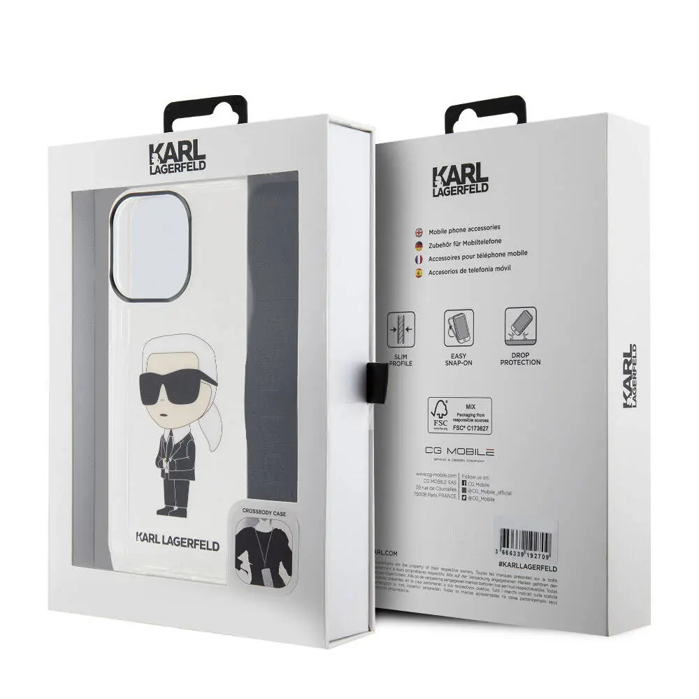 iPhone 15 Pro Max Boyun Askılı Kılıf - Karl Lagerfeld Karl İkonik Crossbody